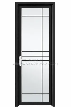 3ft by 7ft Modern Frame Aluminum Swing Glass Door Use for Bathrooms