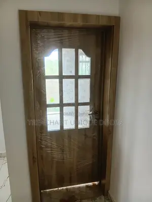 Hdf Glass Door With Frame And Acrytrave, Keylock And Installations