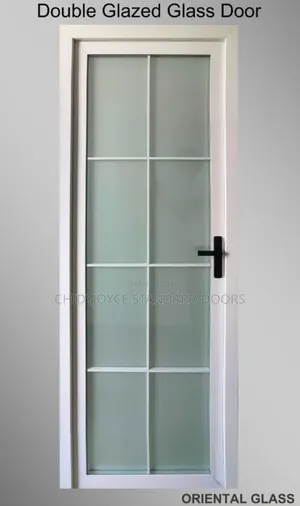 3ft by 7ft White Double Glazed Glass Door for Bathrooms Toilets