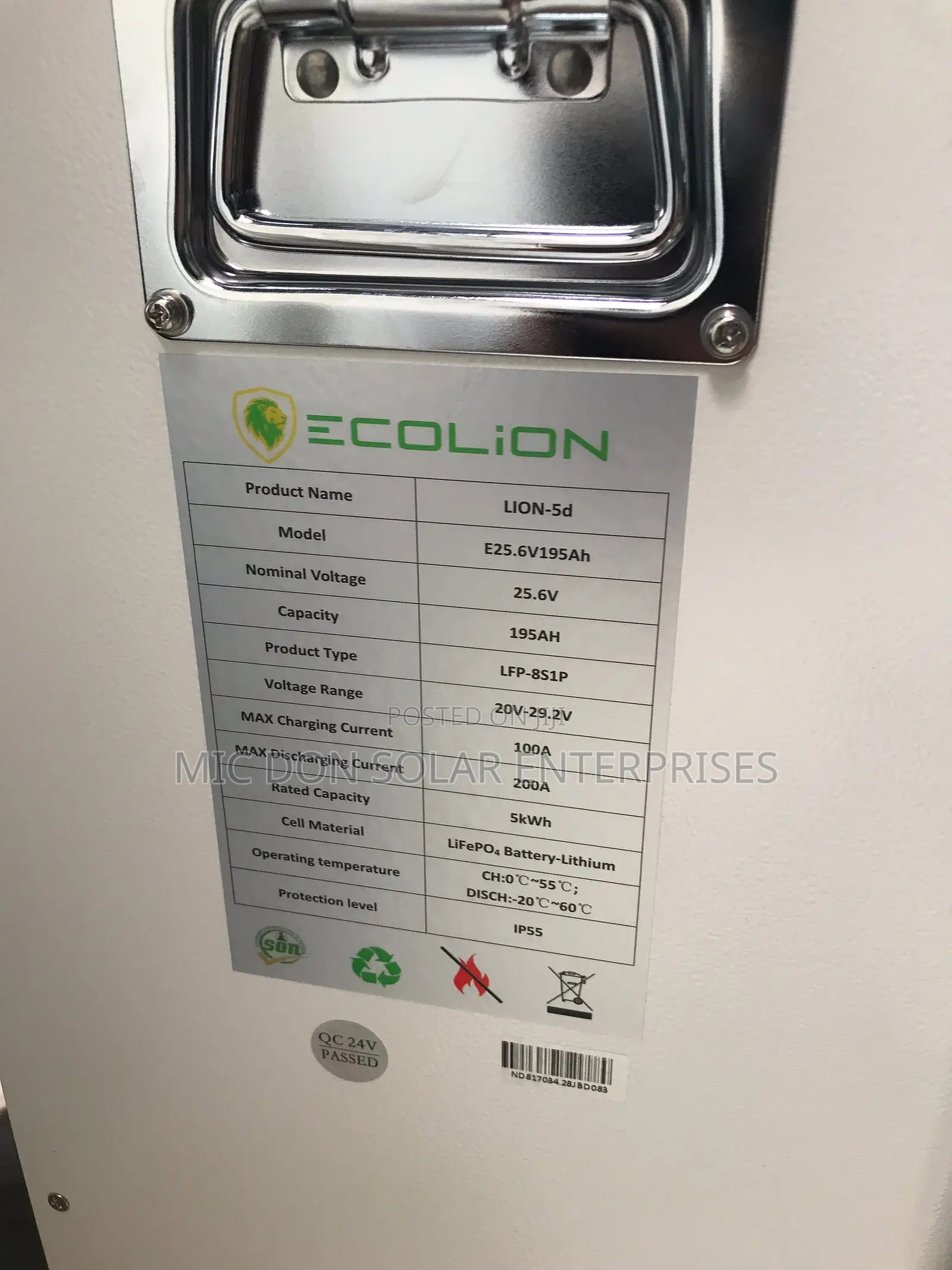 Eco Lion 5kwh Lithium Battery