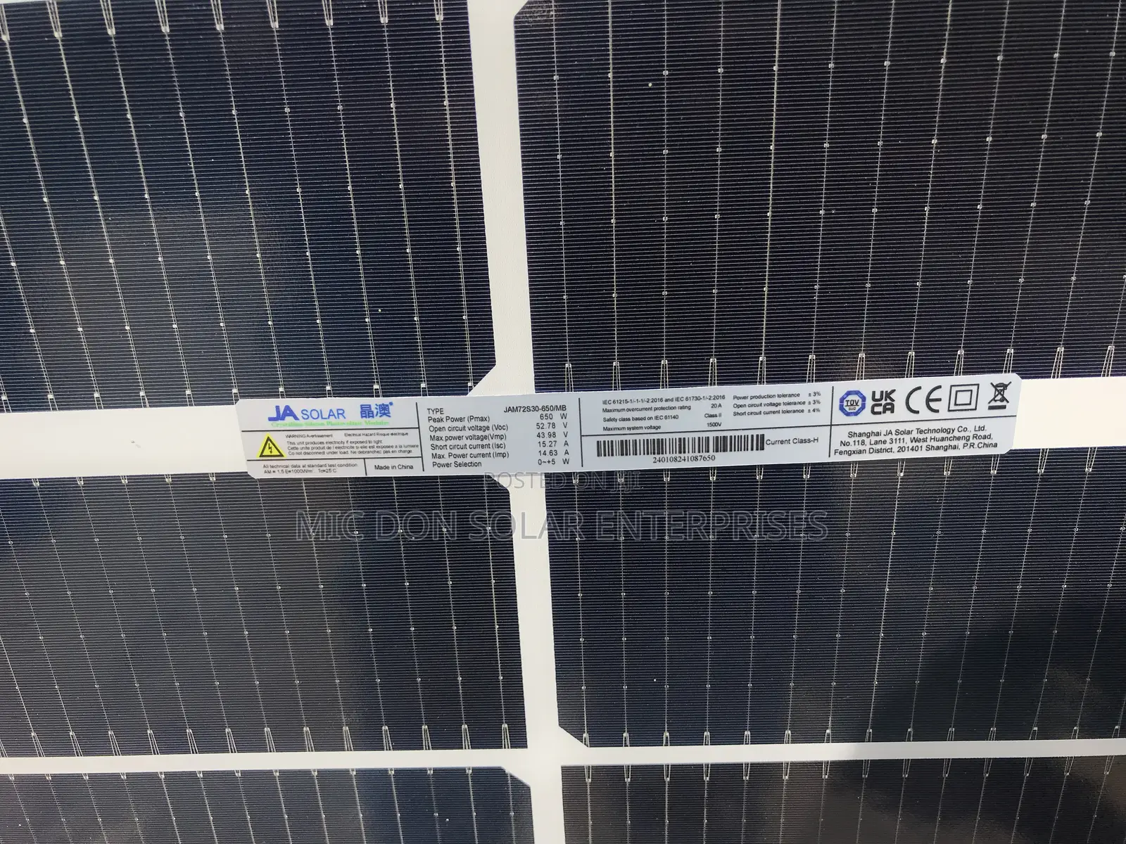 Ja Solar 650watts