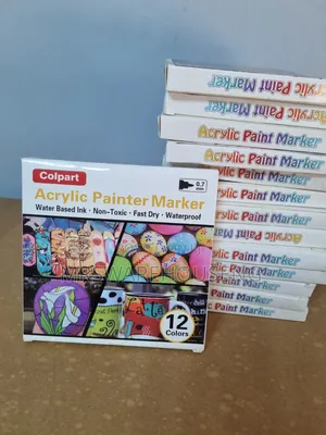 12pcs Acrylic Paint Marker Water Based Ink Waterproof