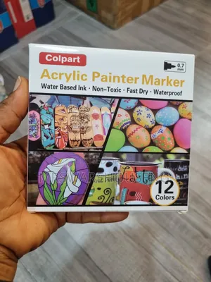 12pcs Acrylic Paint Marker Water Based Ink Waterproof