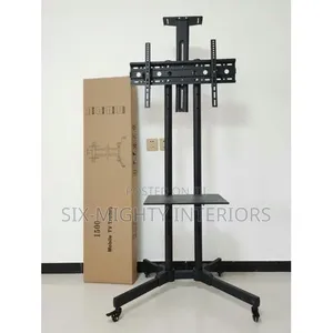 Trolley Mobile Tv Stand With Mount 32" - 65" - Black