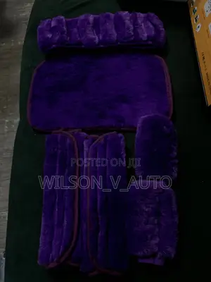 Luxury 6-Piece Plush Car Steering Cover Interior Accessory Set