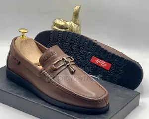 Men’S Brown Metal Tassel Loafers