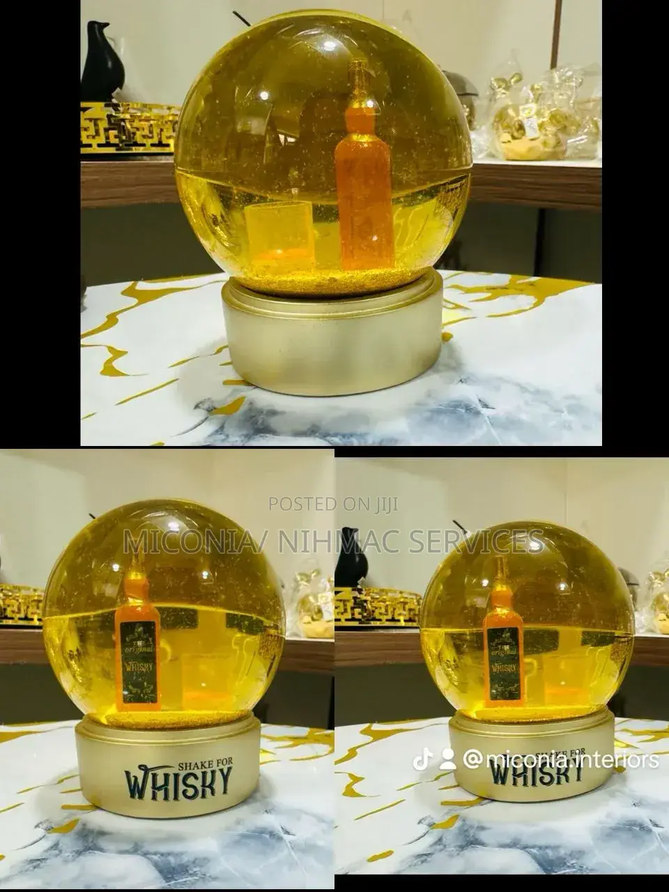 Luxury Whiskey Globe Decorative Piece