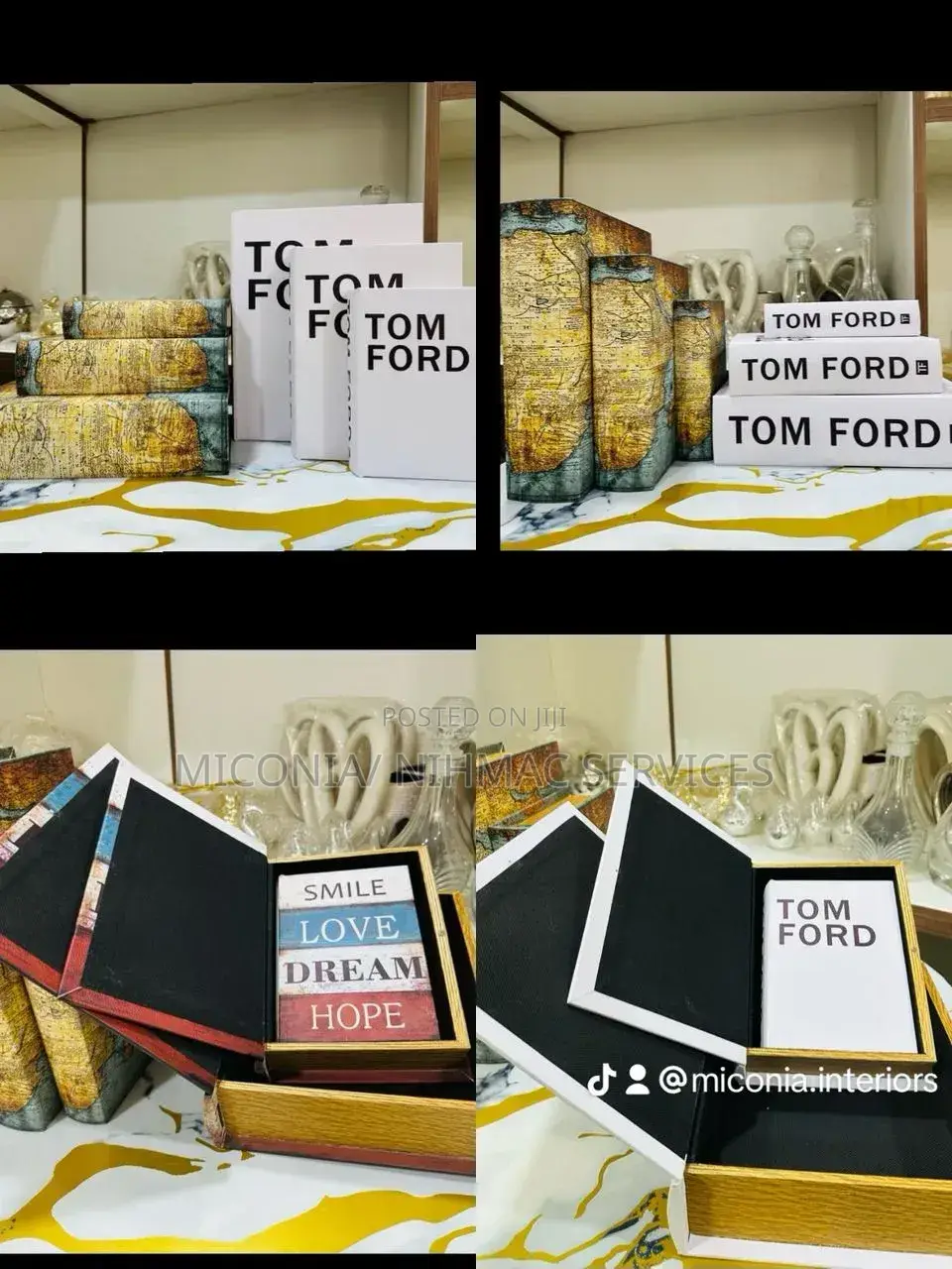 3-in-1 Wooden Faux Book Décor Set