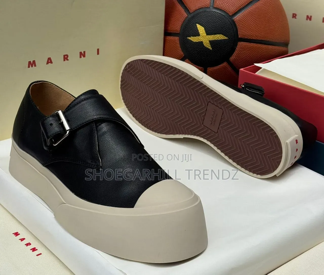 Marni Leather Strap Sneakers