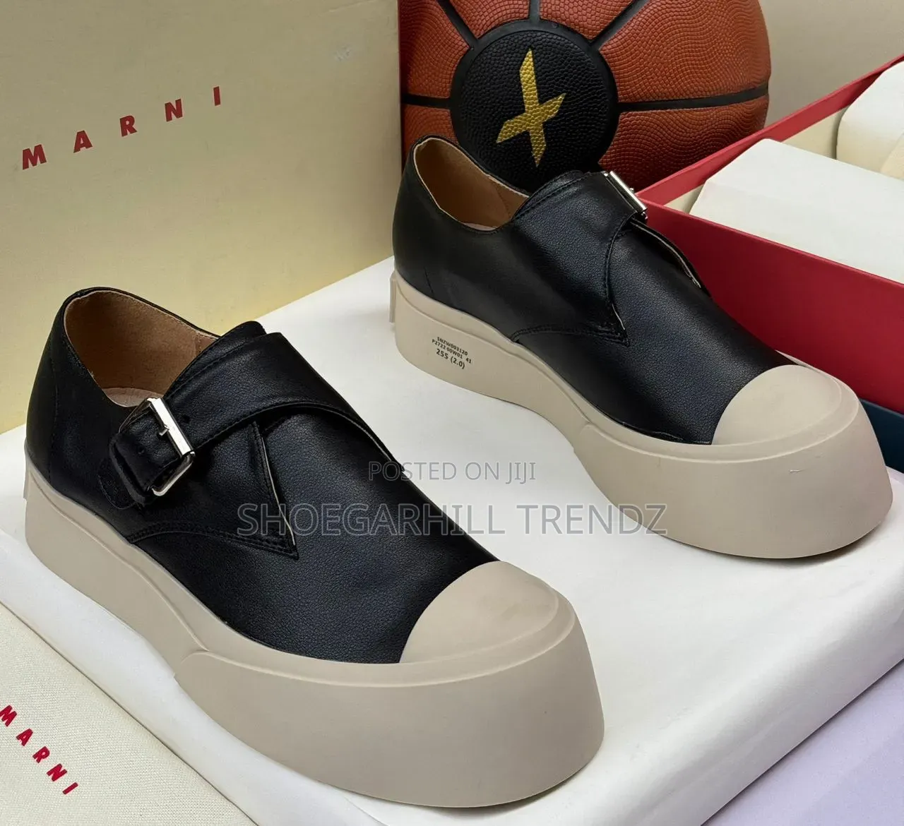 Marni Leather Strap Sneakers