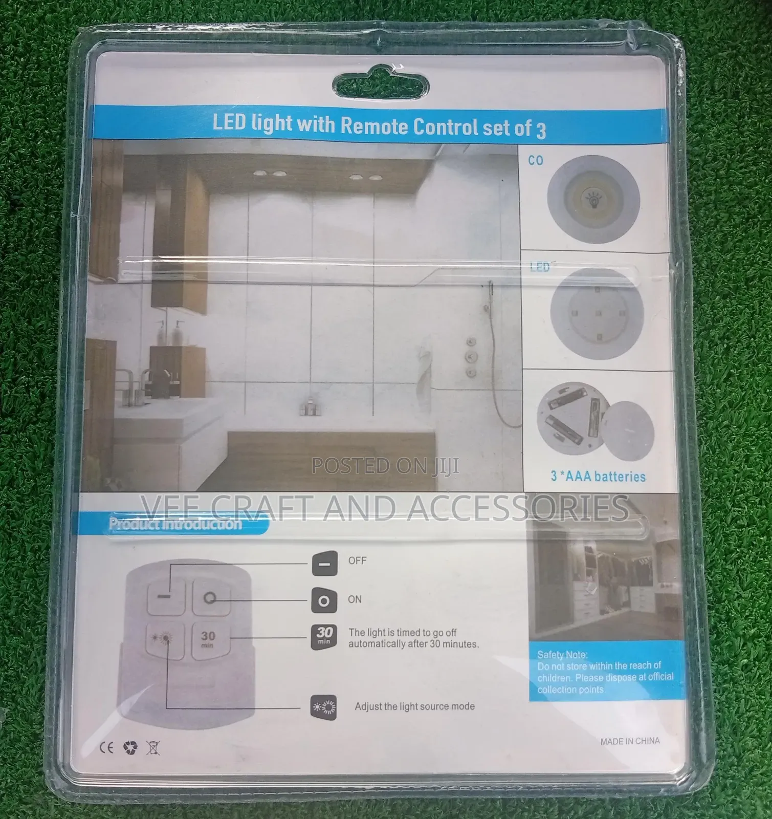 Led Light With Remote Control,Set of 3