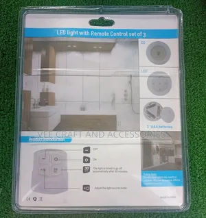 Led Light With Remote Control,Set of 3