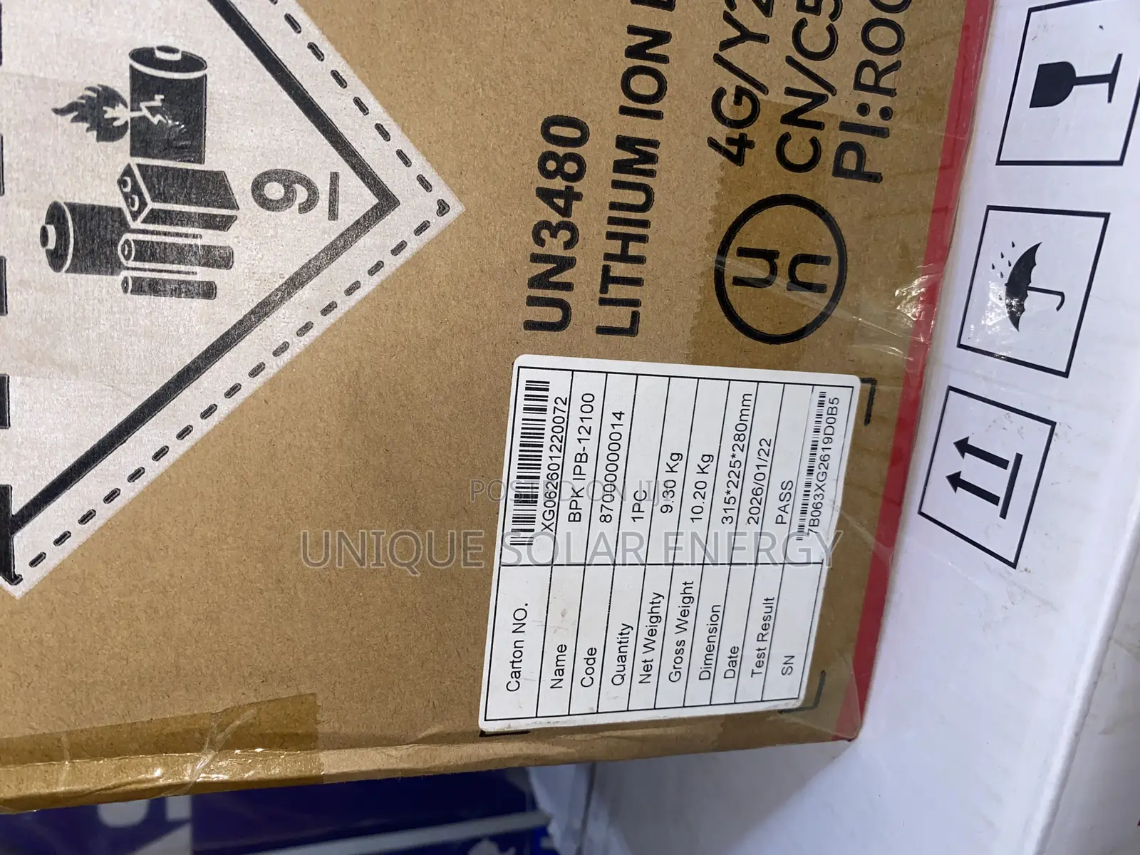 100ah 12v Itel Lithium Battery