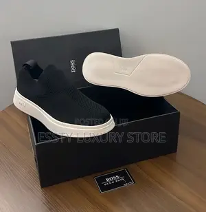 New Hugo Boss Black Slip on Sneakers