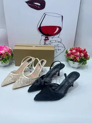 Mesh Slingback Heels