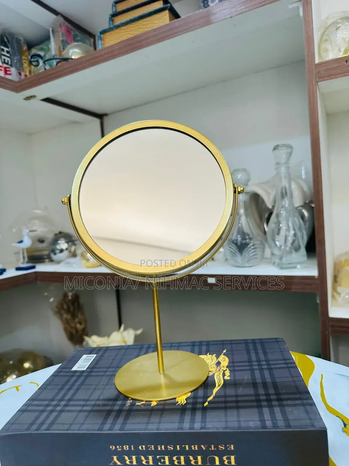 Luxury Gold Tabletop Vanity Mirror