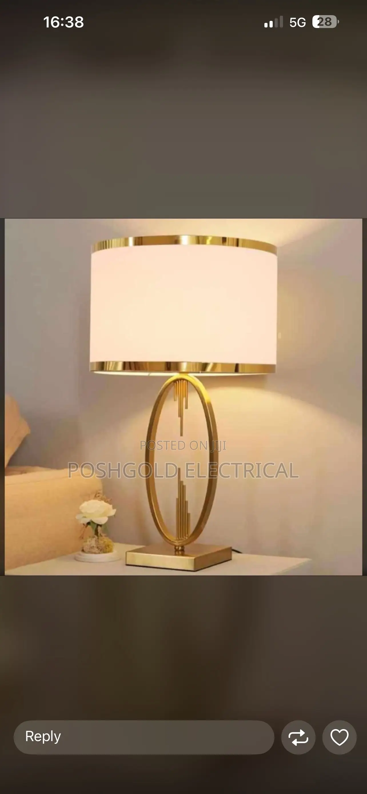 Modern Grey Table Lamp
