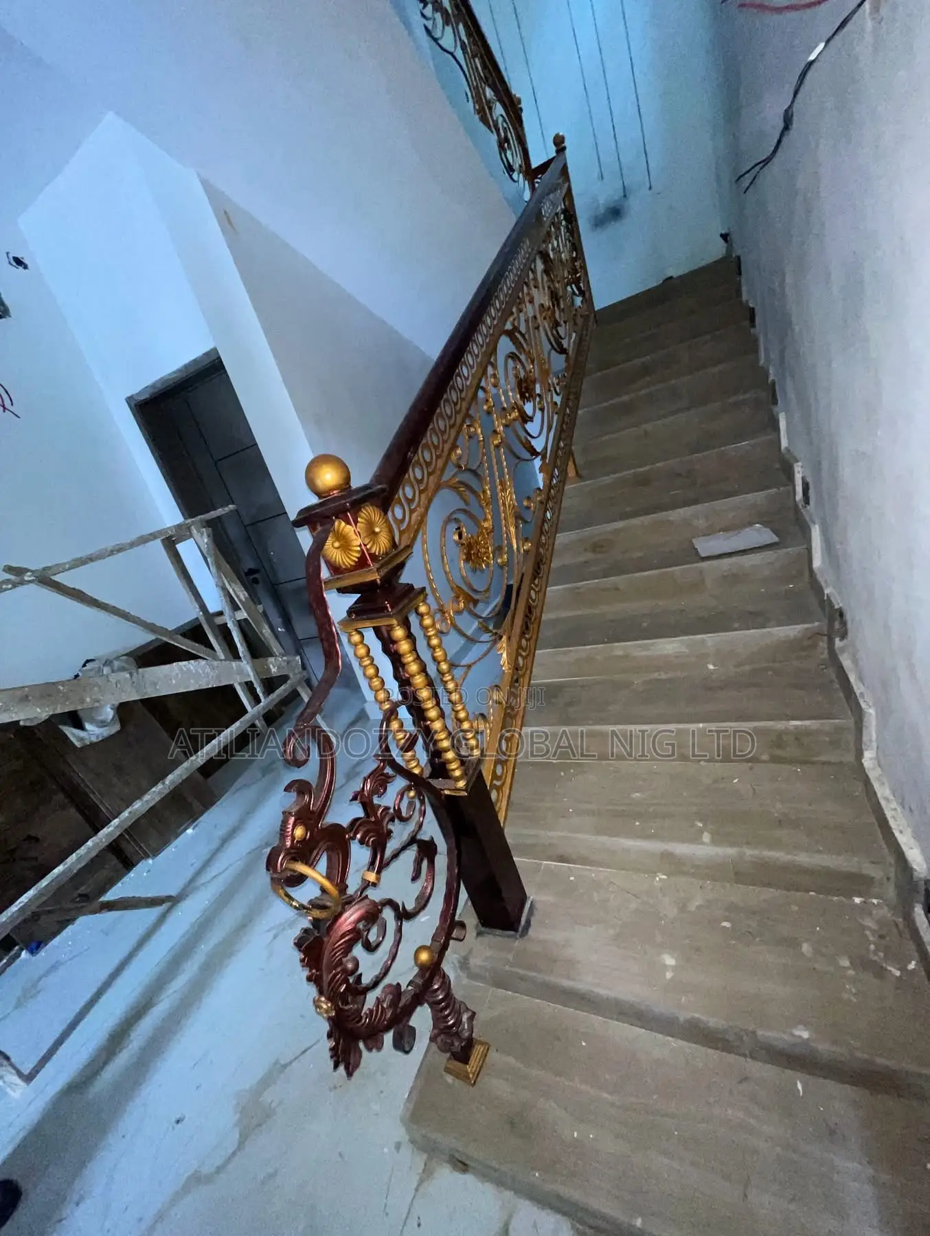 Dragon Head Wrought Iron Staircase