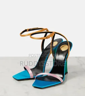 Colour-Block Square Toe Stiletto Heels