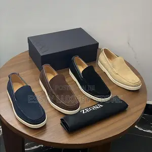 High Quality Luxury Zegna Suede Loafers