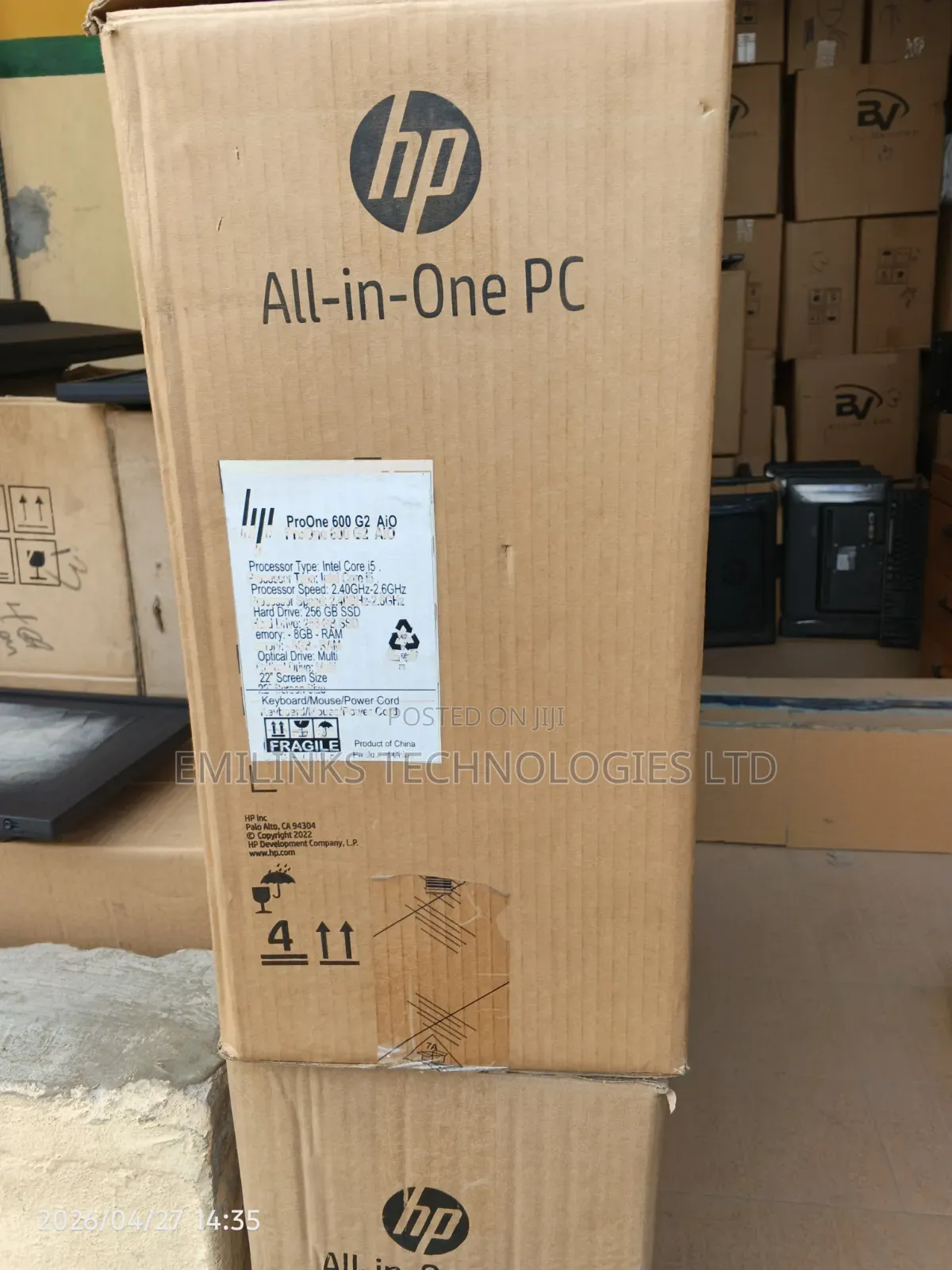 New Desktop Computer HP ProDesk 600 G3 8GB Intel Core i5 SSD 256GB