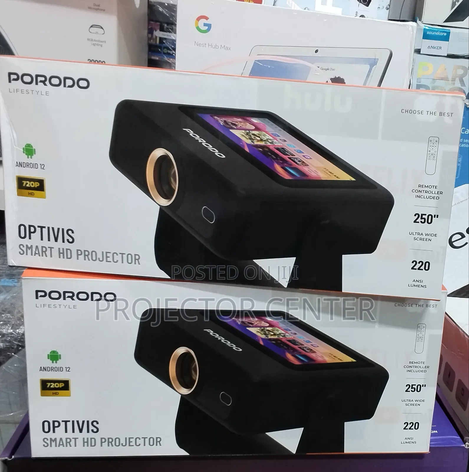 Porodo Optivis Smart Hd Projector
