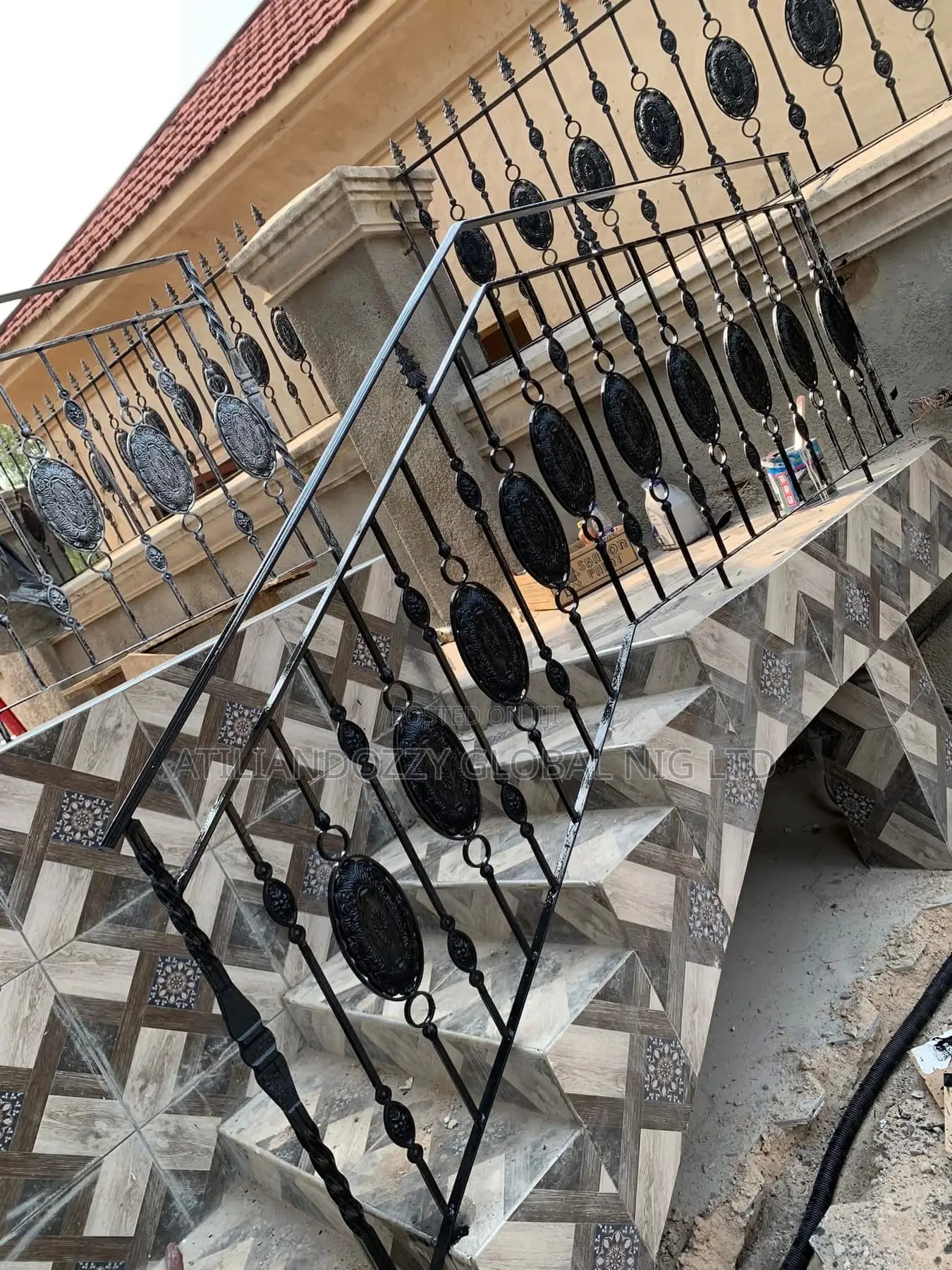 Egg Design Wrought Iron Rail