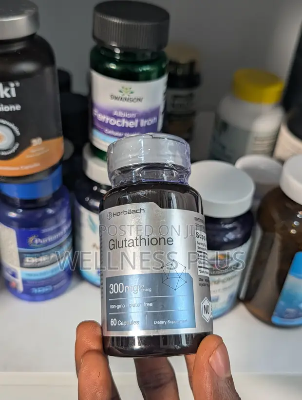 oral glutathione dose Horbaach Glutathione 300mg – Skin Glow Detox 60 Caps (U S A) don siyarwa