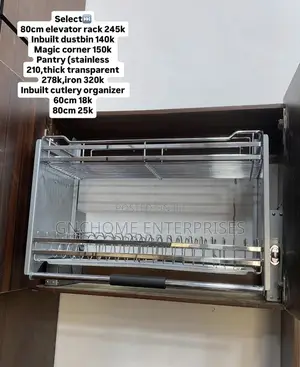Pull Down Plate Rack 80cm