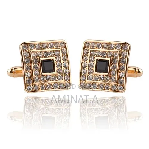 Quality Gold Cufflinks for Men With Case