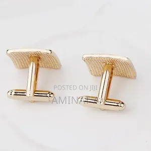 Quality Gold Cufflinks for Men With Case