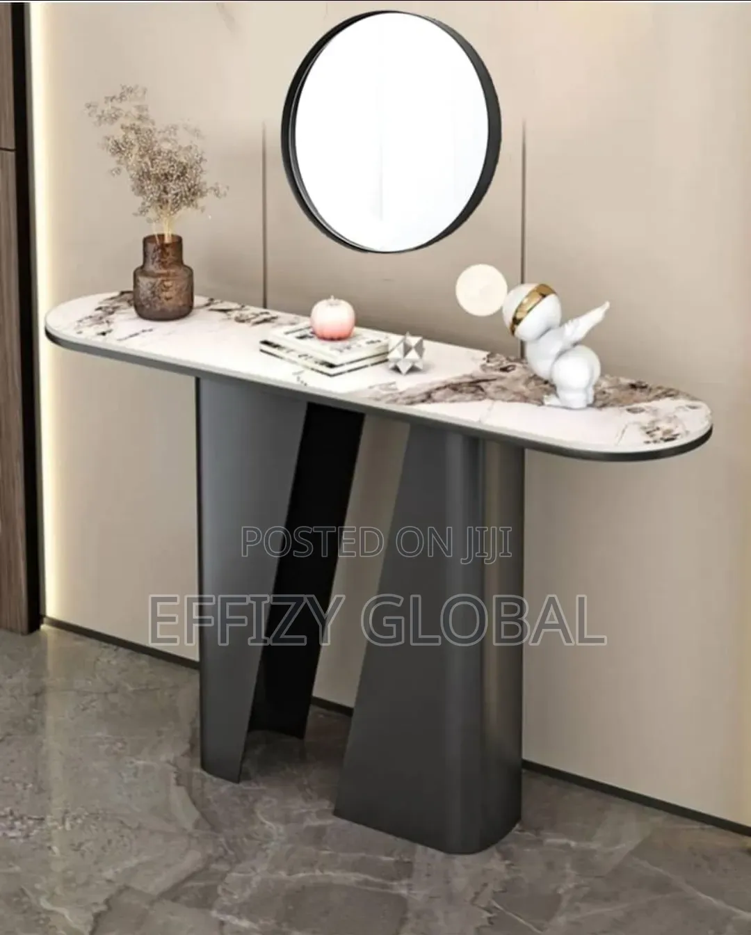 Modern Entryway Console Table(Marble Top)