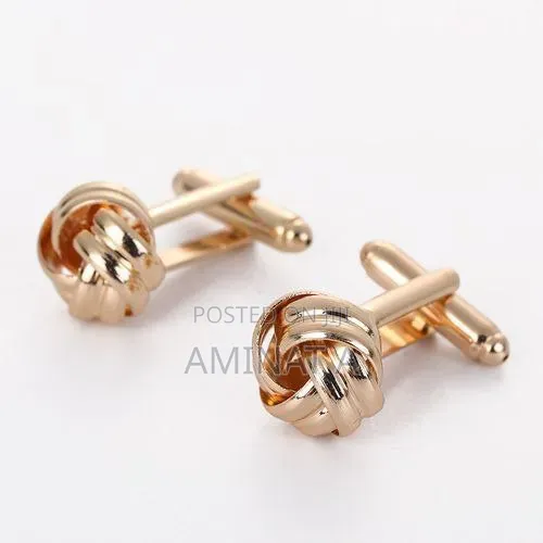 Quality Twisted Gold Cufflinks for Men With Case