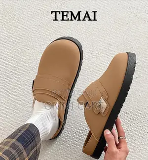 Premium Buckle Detail Leather Mule Tan Clogs/Loafers/Half Shoe/Slip On