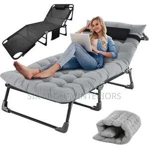 Outdoor Camping Folding Bed With Mattress Cot