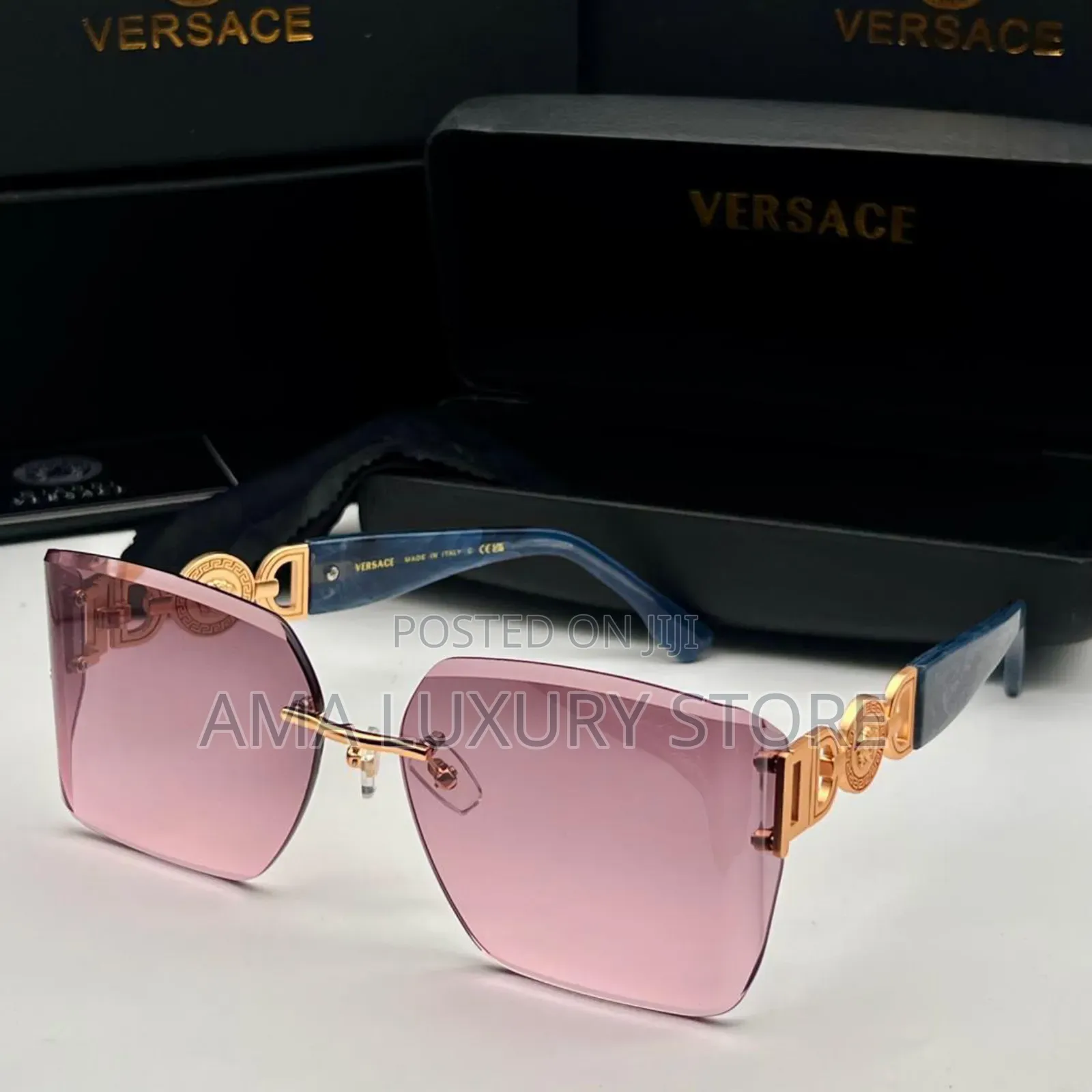 Versace Luxury Rimless Glasses