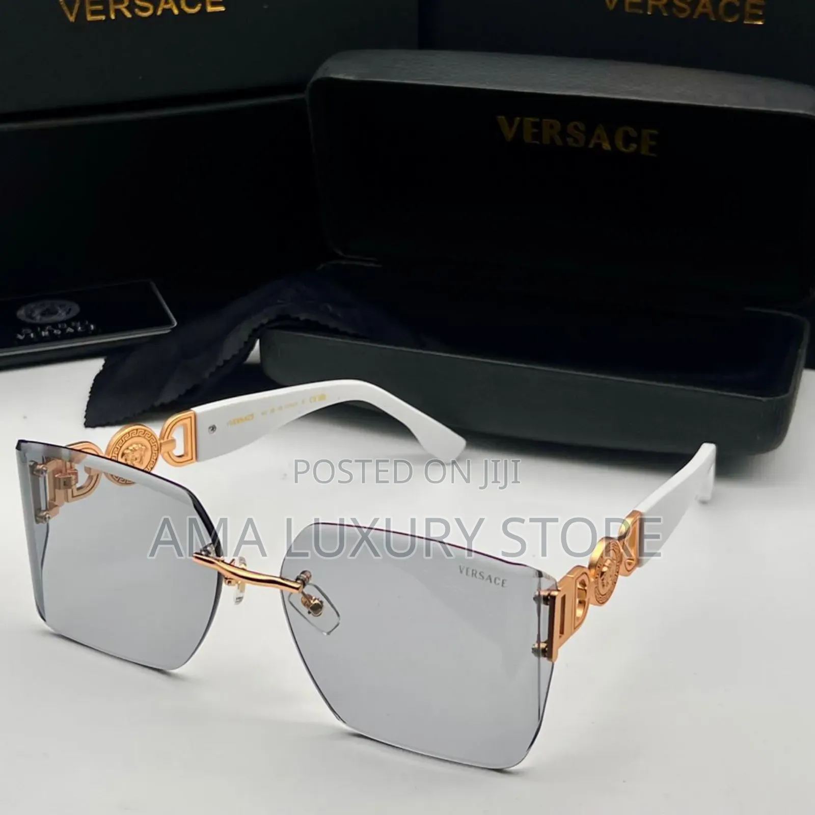 Versace Luxury Rimless Glasses