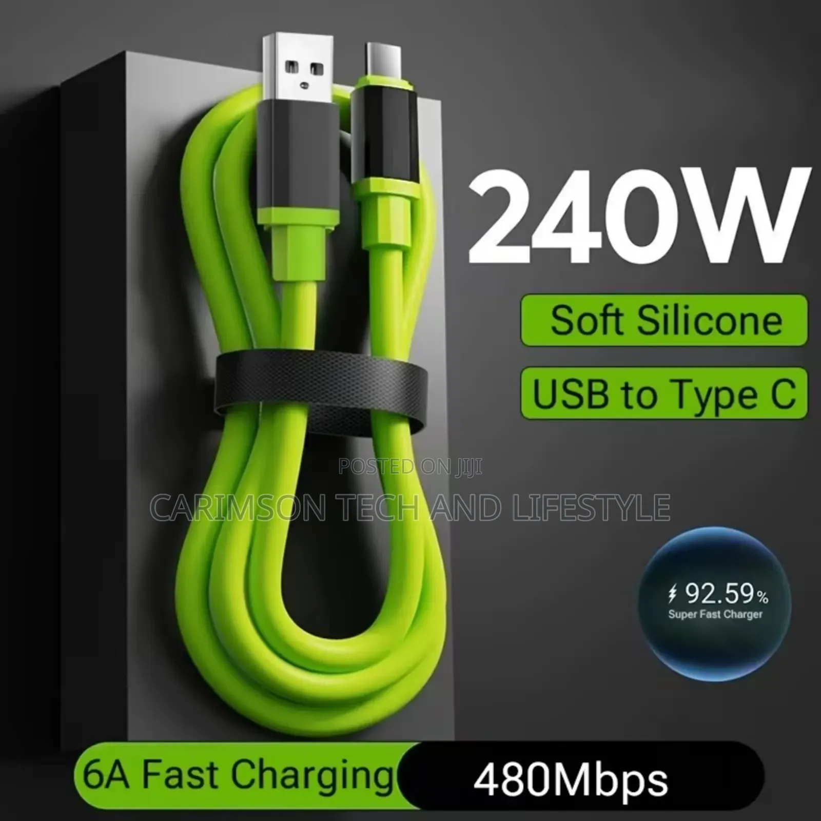 240w Silicone Cable - Usb To Type C