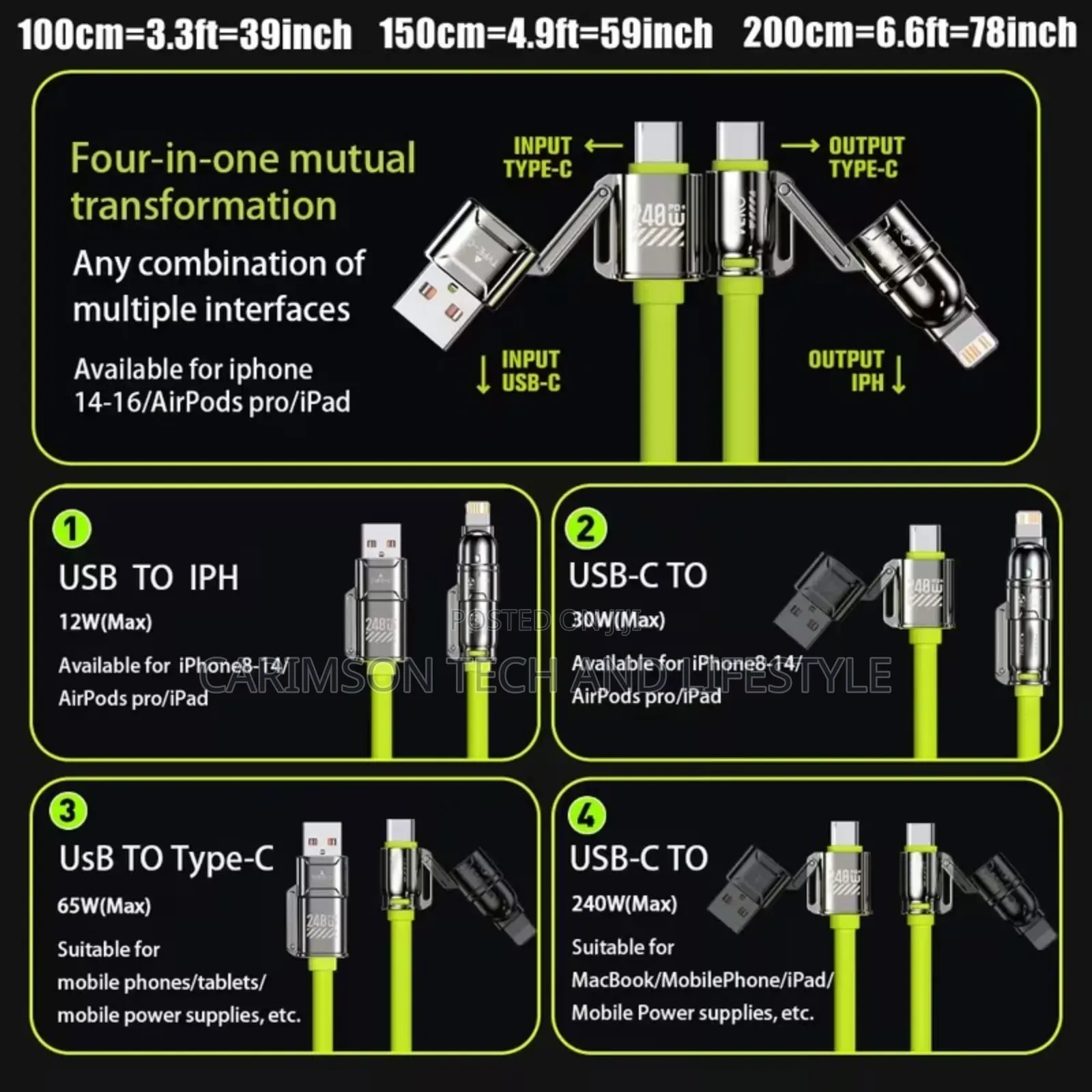 240w Silicone Cable - Usb To Type C
