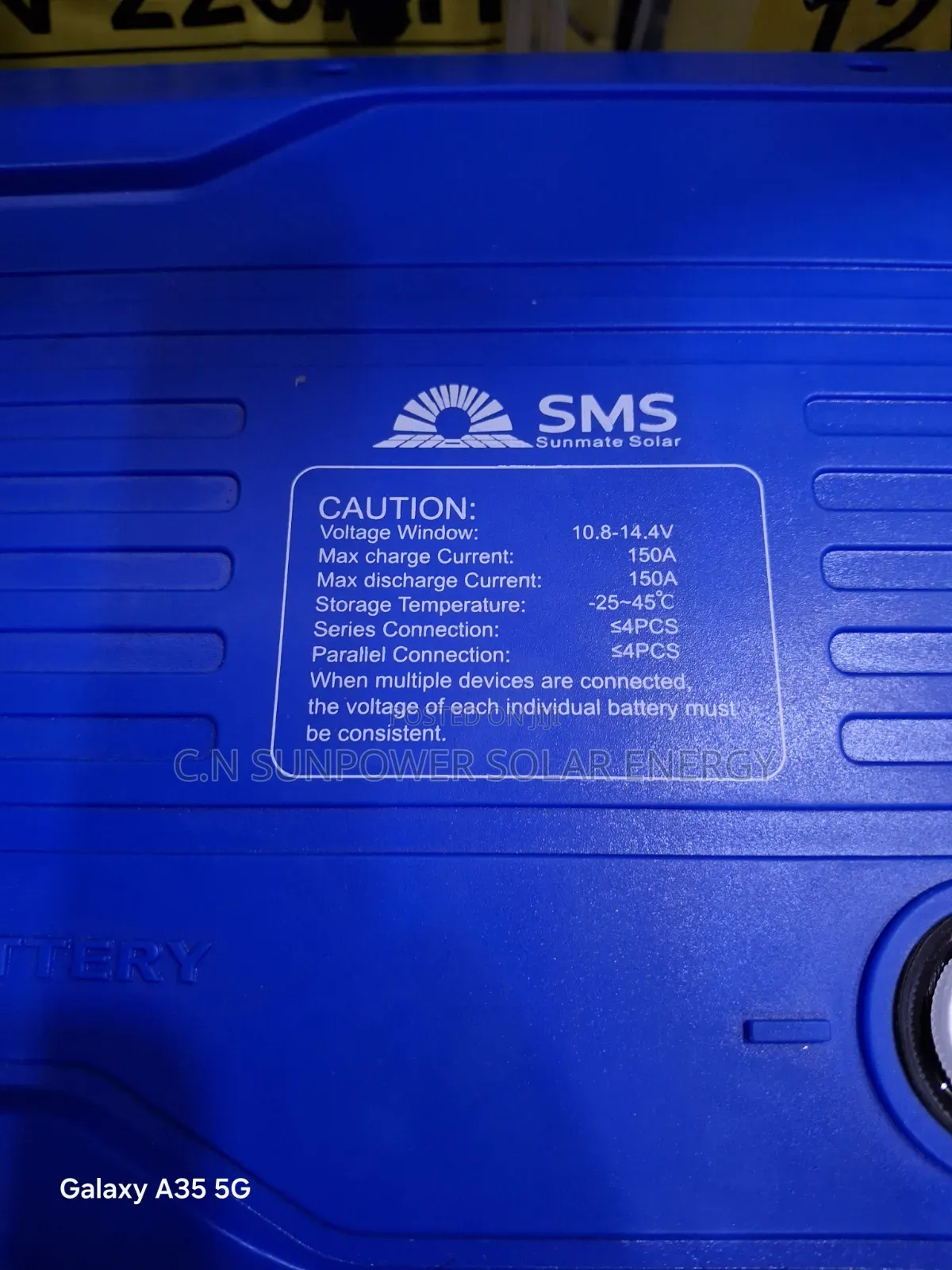 12v/300ahs SMS Lithium-Iron Phosphate Energy Storage Battery
