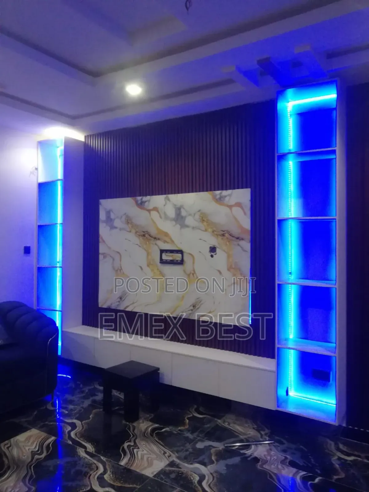 Tv Console Wallpaper Installation 3d Panel Painting