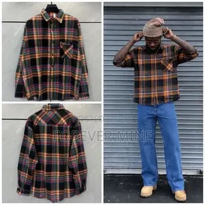 Premium Vintage Plaid Flannel Shirt Oversized Streetwear