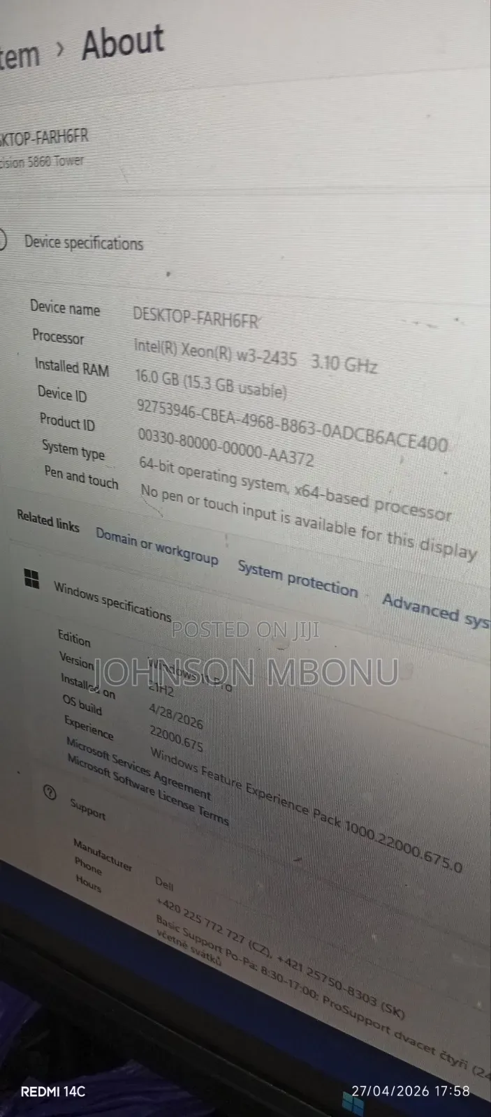 Desktop Computer Dell 16GB Intel Xeon HDD+SSD 512GB