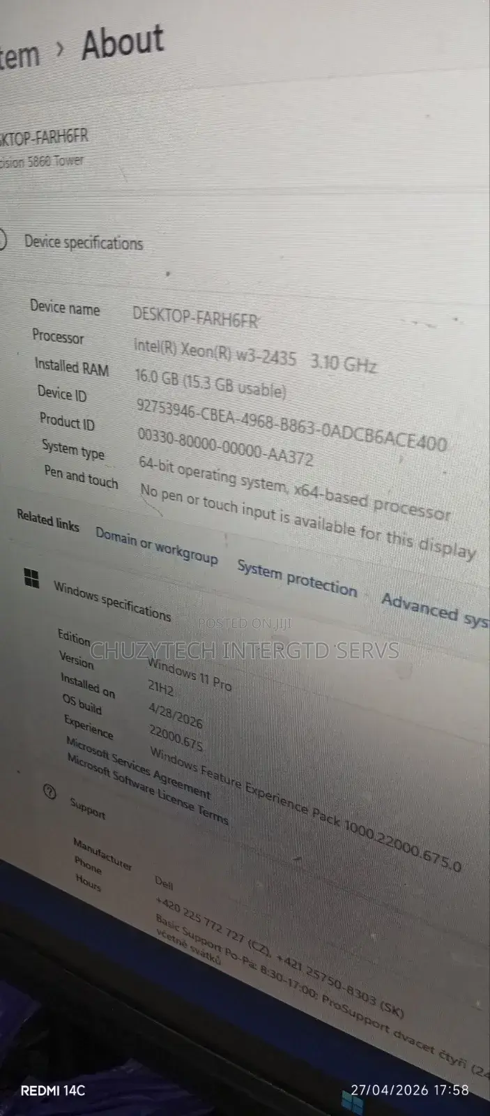 Desktop Computer Dell 16GB Intel Xeon HDD+SSD 512GB