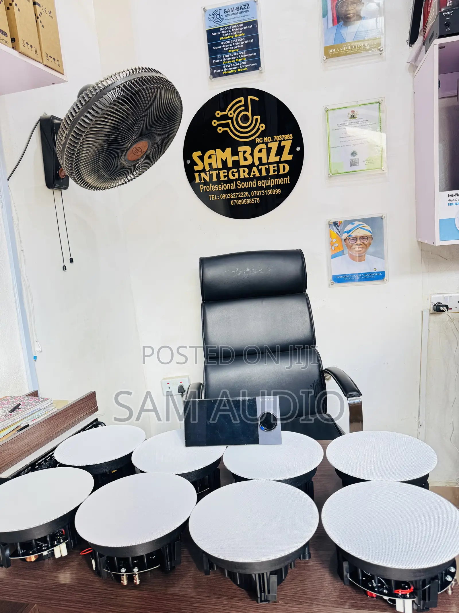 8 Ceiling Speaker Combo With Amplifier
