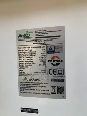 550watts Jinko Panel 120cells