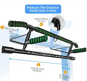 Hakeno Pull Up Bar for Doorway - With Enhanced Smart Hook Angled Grip