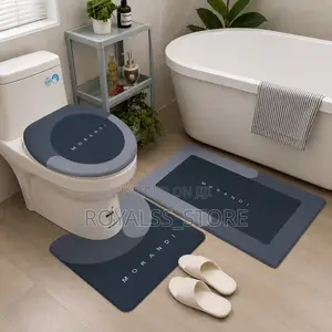 3pcs Water Absorbing Bathroom Mat Set