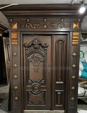 4ft German Copper Security Entrance Door With Pillar Ark Design