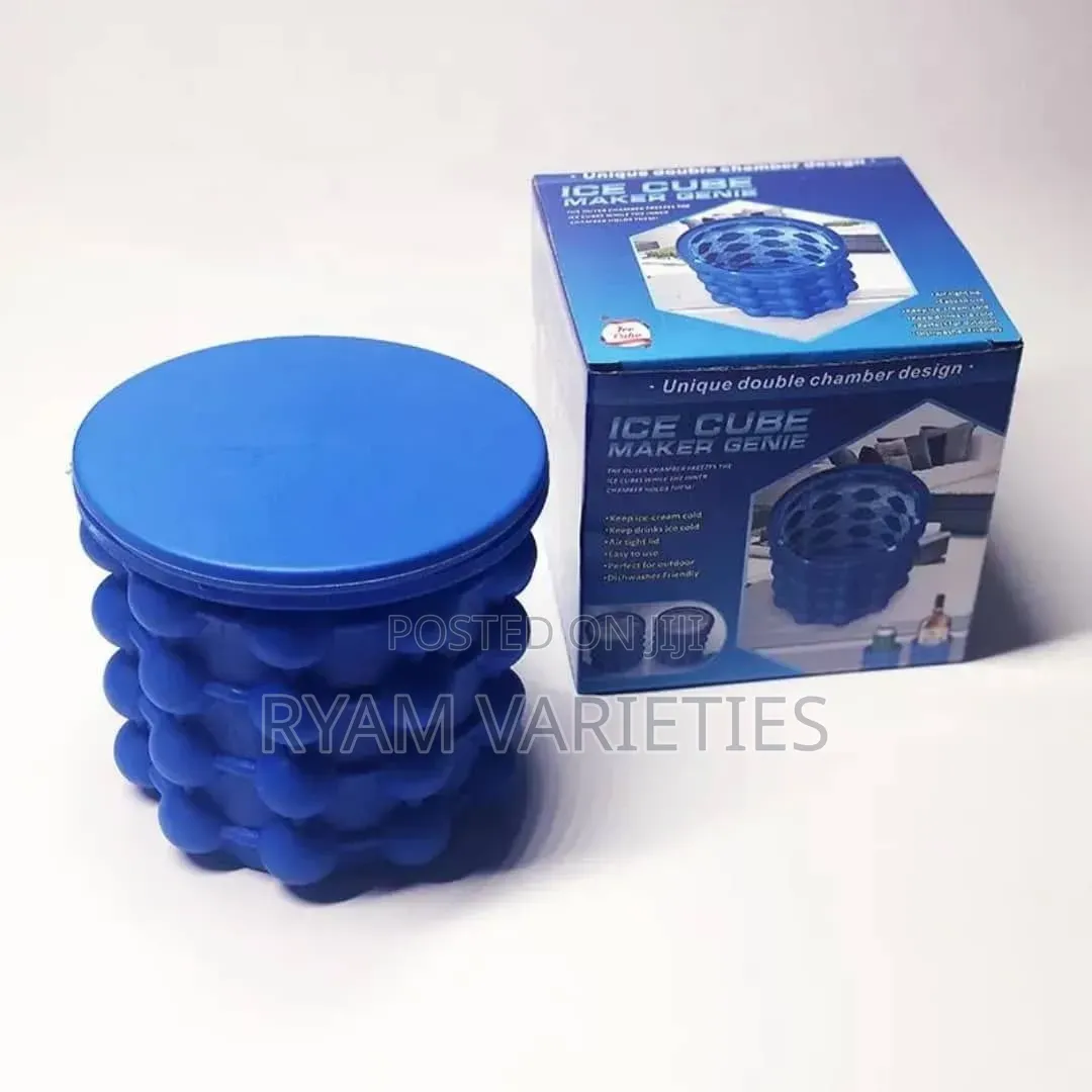 Portable Silicone Ice Cube Maker Bucket With Lid